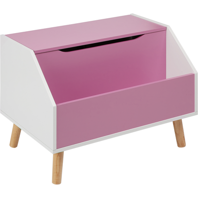 Beliani Pink Storage Cabinet - Modern Kids Room Organizer Beliani Pink Storage Cabinet - Modern Kids Room Organizer