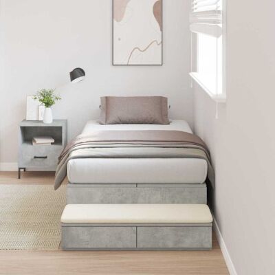 Vidaxl - Storage bed frame - Concrete gray 90x190 cm Vidaxl - Storage bed frame - Concrete gray 90x190 cm