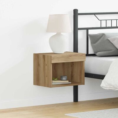 Vidaxl Wall Cabinet with LED Lights - 40x30x30 cm, Roble Artesanal Vidaxl Wall Cabinet with LED Lights - 40x30x30 cm, Roble Artesanal