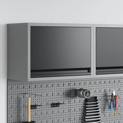 VidaXL Wall-mounted Steel Toolbox Cabinet - 50x25x35cm, Black VidaXL Wall-mounted Steel Toolbox Cabinet - 50x25x35cm, Black
