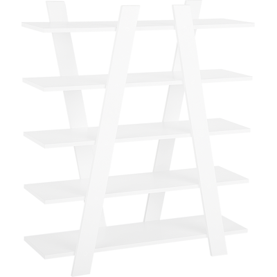 Beliani 5 Tier Bookcase ESCALANTE White - Bookcase Beliani 5 Tier Bookcase ESCALANTE White - Bookcase