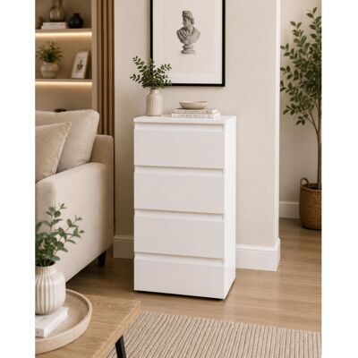 Spot On Dealz - 4-Drawer High Gloss Chest - Slimline Spot On Dealz - 4-Drawer High Gloss Chest - Slimline
