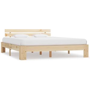 vidaXL Solid Pine Wood Bed Frame Natural 160x200cm Double Bed Bedroom Furniture vidaXL Solid Pine Wood Bed Frame Natural 160x200cm Double Bed Bedroom Furniture