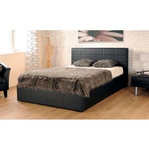 Comfy Living (4ft6 Double, Black) Ezra Faux Leather Ottoman Storage Bed with Lucy Mattress Comfy Living (4ft6 Double, Black) Ezra Faux Leather Ottoman Storage Bed with Lucy Mattress