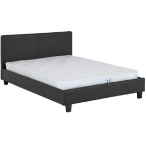 Seconique Prado 4'6" Bed Black Faux Leather - Bed Frame Seconique Prado 4'6" Bed Black Faux Leather - Bed Frame