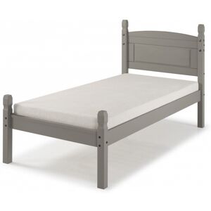 Mercers Furniture Corona Grey Wax 3'0" Low End Bed Frame Bedroom Furniture Mercers Furniture Corona Grey Wax 3'0" Low End Bed Frame Bedroom Furniture