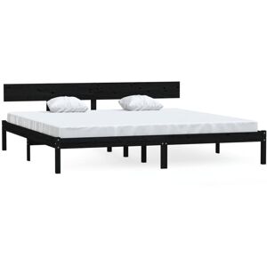 (black, 180 x 200 cm) vidaXL Solid Wood Pine Bed Frame Wooden Platform Bedstead (black, 180 x 200 cm) vidaXL Solid Wood Pine Bed Frame Wooden Platform Bedstead