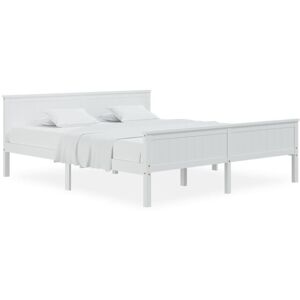 vidaXL Bed Frame White 200x200 cm - Bed Frame vidaXL Bed Frame White 200x200 cm - Bed Frame