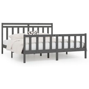 (grey, 200 x 200 cm) vidaXL Solid Wood Pine Bed Frame Wooden Bedstead Bed Base M (grey, 200 x 200 cm) vidaXL Solid Wood Pine Bed Frame Wooden Bedstead Bed Base M