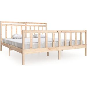 vidaXL Solid Wood Bed Frame - Super King - Brown - 180x200 cm vidaXL Solid Wood Bed Frame - Super King - Brown - 180x200 cm