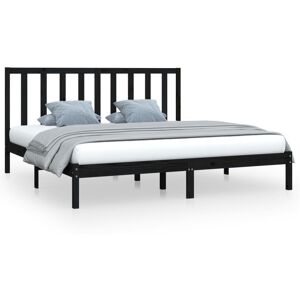 (black, 200 x 200 cm) vidaXL Solid Wood Pine Bed Frame Bedstead Platform Bed Mul (black, 200 x 200 cm) vidaXL Solid Wood Pine Bed Frame Bedstead Platform Bed Mul