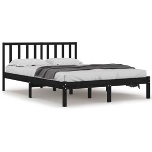 (black, 200 x 200 cm) vidaXL Solid Wood Pine Bed Frame Wooden Bedstead Bed Base (black, 200 x 200 cm) vidaXL Solid Wood Pine Bed Frame Wooden Bedstead Bed Base