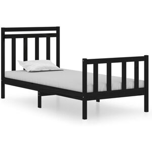 (black, 75 x 190 cm) vidaXL Solid Wood Bed Frame Platform Bed Bedroom Furniture (black, 75 x 190 cm) vidaXL Solid Wood Bed Frame Platform Bed Bedroom Furniture