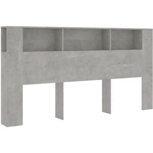(concrete grey) vidaXL Headboard Cabinet Bookcase Headboard Indoor Furniture Mul (concrete grey) vidaXL Headboard Cabinet Bookcase Headboard Indoor Furniture Mul