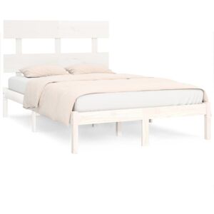vidaXL Solid Wood Bed Frame White 160x200 cm Bedroom Wooden Bedstead Bed Base vidaXL Solid Wood Bed Frame White 160x200 cm Bedroom Wooden Bedstead Bed Base