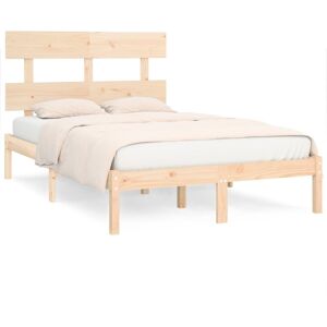 vidaXL Bed Frame Bed Base Wooden Platform Bed Solid Wood 150x200 cm King Size vidaXL Bed Frame Bed Base Wooden Platform Bed Solid Wood 150x200 cm King Size