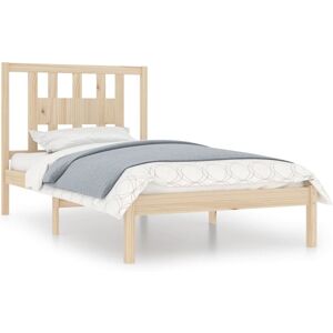 vidaXL Solid Wood Pine Bed Frame 100x200 cm Wooden Bedstead Platform Bed Frame vidaXL Solid Wood Pine Bed Frame 100x200 cm Wooden Bedstead Platform Bed Frame
