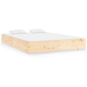 vidaXL Bed Frame Bed Base Wooden Platform Bed Solid Wood 150x200 cm King Size vidaXL Bed Frame Bed Base Wooden Platform Bed Solid Wood 150x200 cm King Size