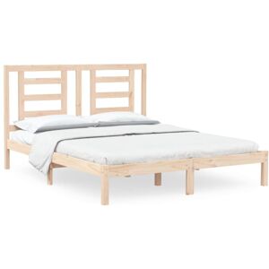 vidaXL 160x200 cm Brown Solid Wood Pine Bed Frame - Bedstead & Base vidaXL 160x200 cm Brown Solid Wood Pine Bed Frame - Bedstead & Base