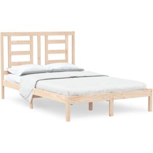 vidaXL Brown Pine Wood Bed Frame 120x200 cm - Bed Base & Foundation vidaXL Brown Pine Wood Bed Frame 120x200 cm - Bed Base & Foundation