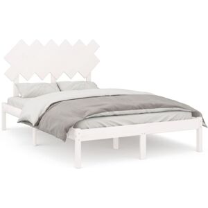 (white, 135 x 190 cm) vidaXL Solid Wood Bed Frame Home Wooden Bed Base Bedstead (white, 135 x 190 cm) vidaXL Solid Wood Bed Frame Home Wooden Bed Base Bedstead