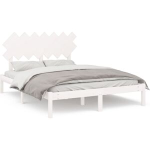 (white, 140 x 190 cm) vidaXL Solid Wood Bed Frame Home Wooden Bed Base Bedstead (white, 140 x 190 cm) vidaXL Solid Wood Bed Frame Home Wooden Bed Base Bedstead