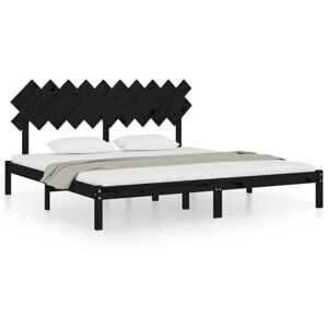 (black, 200 x 200 cm) vidaXL Solid Wood Bed Frame Home Wooden Bed Base Bedstead (black, 200 x 200 cm) vidaXL Solid Wood Bed Frame Home Wooden Bed Base Bedstead