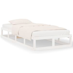 vidaXL Solid Wood Bed Frame White 100x200 cm - Bed Type vidaXL Solid Wood Bed Frame White 100x200 cm - Bed Type