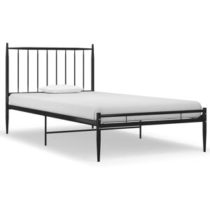 (black) vidaXL Bed Frame Metal Bedroom Furniture Bed Base 90/100 cm Multi Colour (black) vidaXL Bed Frame Metal Bedroom Furniture Bed Base 90/100 cm Multi Colour