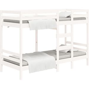 (white, 90 x 200 cm) vidaXL Solid Wood Pine Bunk Bed Twin Sleeper Loft Bed Base (white, 90 x 200 cm) vidaXL Solid Wood Pine Bunk Bed Twin Sleeper Loft Bed Base