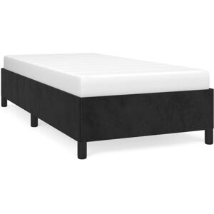 vidaXL Bed Frame Black 90x190 cm - Single Velvet Bed Frame vidaXL Bed Frame Black 90x190 cm - Single Velvet Bed Frame