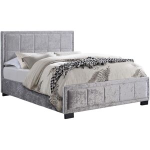 Birlea Hannover Steel Crushed Velvet King Size Bed - Bed Frame Birlea Hannover Steel Crushed Velvet King Size Bed - Bed Frame