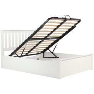Birlea Phoenix Wood Double 4FT6 135cm White Gas Lift Ottoman Storage Bed Frame Solid Birlea Phoenix Wood Double 4FT6 135cm White Gas Lift Ottoman Storage Bed Frame Solid