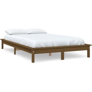 (honey brown, 135 x 190 cm) vidaXL Solid Wood Pine Bed Frame Wooden Bedstead Bed (honey brown, 135 x 190 cm) vidaXL Solid Wood Pine Bed Frame Wooden Bedstead Bed