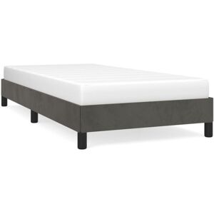 vidaXL Bed Frame Single Dark Grey - Bed Frame vidaXL Bed Frame Single Dark Grey - Bed Frame