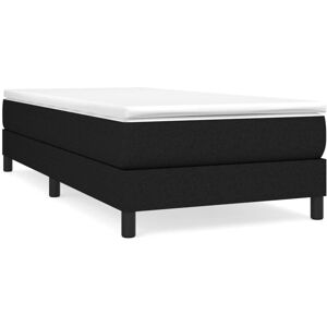 vidaXL Black Single Fabric Bed Frame - 90x190 cm vidaXL Black Single Fabric Bed Frame - 90x190 cm