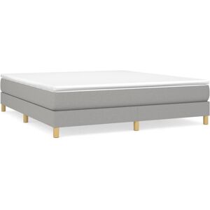 (light grey, 25 cm/ 6ft super king size) vidaXL Box Spring Bed Frame Mattress Fo (light grey, 25 cm/ 6ft super king size) vidaXL Box Spring Bed Frame Mattress Fo