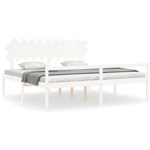 (white, 200 x 200 cm) vidaXL Bed Frame with Headboard Home Bedstead Bed Base 160 (white, 200 x 200 cm) vidaXL Bed Frame with Headboard Home Bedstead Bed Base 160
