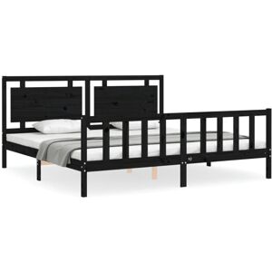 (black, 200 x 200 cm) vidaXL Bed Frame Bed Base Platform Bed with Headboard King (black, 200 x 200 cm) vidaXL Bed Frame Bed Base Platform Bed with Headboard King