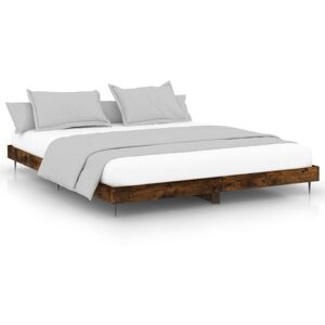 (smoked oak, 120 x 200 cm) vidaXL Bed Frame Bedroom Platform Bed Frame Bedstead (smoked oak, 120 x 200 cm) vidaXL Bed Frame Bedroom Platform Bed Frame Bedstead