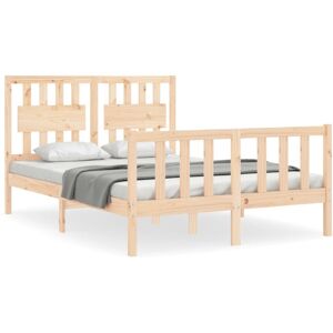 (brown, 135 x 190 cm) vidaXL Bed Frame Bed Base Platform Bed with Headboard Grey (brown, 135 x 190 cm) vidaXL Bed Frame Bed Base Platform Bed with Headboard Grey