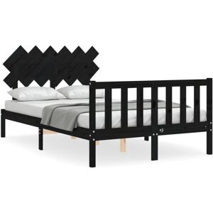 (black, 135 x 190 cm) vidaXL Bed Frame Bed Base Platform Bed with Headboard Smal (black, 135 x 190 cm) vidaXL Bed Frame Bed Base Platform Bed with Headboard Smal