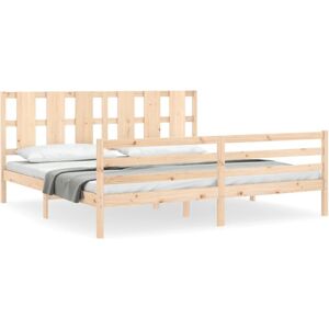 vidaXL Bed Frame Super King Size - Brown - Bed Frame vidaXL Bed Frame Super King Size - Brown - Bed Frame
