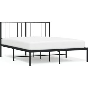 (black, 120 x 190 cm/with headboard) vidaXL Metal Bed Frame with Headboard Bed B (black, 120 x 190 cm/with headboard) vidaXL Metal Bed Frame with Headboard Bed B
