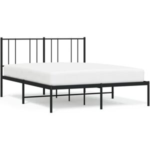 (black, 120 x 200 cm/with headboard) vidaXL Metal Bed Frame with Headboard Bed B (black, 120 x 200 cm/with headboard) vidaXL Metal Bed Frame with Headboard Bed B