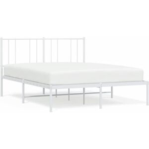 (white, 120 x 200 cm/with headboard) vidaXL Metal Bed Frame with Headboard Bed B (white, 120 x 200 cm/with headboard) vidaXL Metal Bed Frame with Headboard Bed B