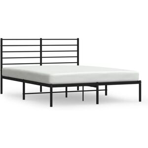 (black, 120 x 190 cm/with headboard) vidaXL Metal Bed Frame with Headboard Bed B (black, 120 x 190 cm/with headboard) vidaXL Metal Bed Frame with Headboard Bed B