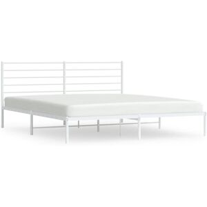 (white, 200 x 200 cm/with headboard) vidaXL Metal Bed Frame with Headboard Bed B (white, 200 x 200 cm/with headboard) vidaXL Metal Bed Frame with Headboard Bed B