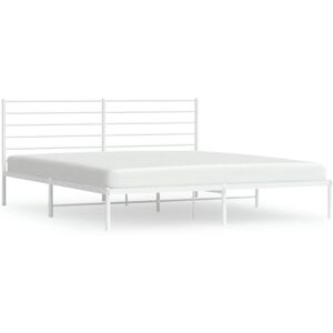 (white, 183 x 213 cm/with headboard) vidaXL Metal Bed Frame with Headboard Bed B (white, 183 x 213 cm/with headboard) vidaXL Metal Bed Frame with Headboard Bed B