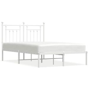 (white, 120 x 190 cm/with headboard) vidaXL Metal Bed Frame Bedroom Bed Base Bed (white, 120 x 190 cm/with headboard) vidaXL Metal Bed Frame Bedroom Bed Base Bed